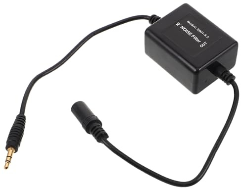 SEWACC Filtro Audio Aux per Auto con Soppressore Rumore Eliminatore Disturbi e Fruscii Isolatore Resistente per Impianti Stereo Auto Miglioramento Audio e Chiamate Nitide