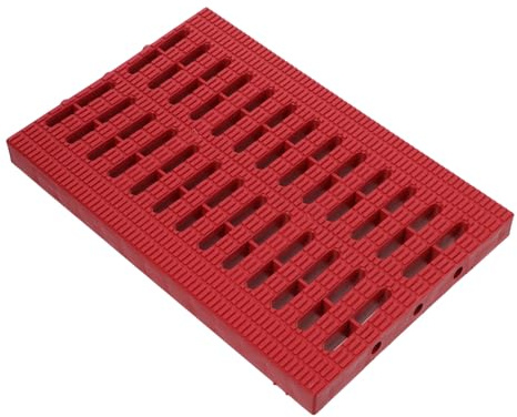Vaguelly Plastic Drain Cover Trench Drain Filter 20x30x2.5cm Red Heavy Duty Strainer for Kitchen and Driveway Suitable for Small Vehicle Traffic