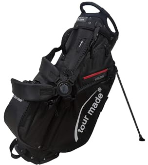 Tour made Hybrid stativ- & trolley golfbag, 14-vägs delningssystem, 93 cm, 2,9 kg, svart