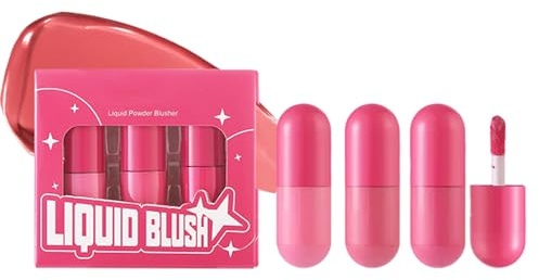 Blush Liquido Crema Contouring Leggera e Non Grassa | Blush a Lunga Tenuta Trucco Liquido Tinta Crema Contouring Cosmetici Bellezza Naturale Leggero Pigmentato per Donne e