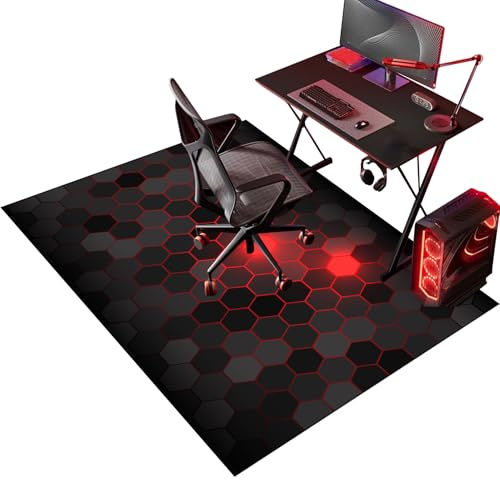Protector Suelo Silla Ruedas Gaming Alfombra Silla Escritorio Antideslizante Alfombra Silla Gaming Alfombra Oficina para Silla con Ruedas Alfombra Protectora Suelo Silla Alfombra Gamer 70 x 100 cm