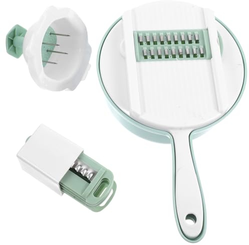 TOYANDONA Rallador de Verduras Multifuncional de Acero Inoxidable Pelador Doméstico Ergonómico Utensilios de Corte de Cocina Ligeros y Portátiles para Cortar y Rallar Color Aleatorio