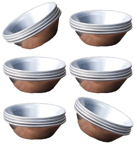 Cenifin 24 stampi per tortine, in alluminio, piccoli stampi per torte, biscotti, cupcakes e muffin, facili da pulire, piccoli cupcakes e muffin