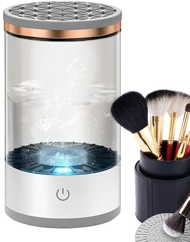 Limpiador De Brochas Y Esponja De Maquillaje Electrico, Maquina Limpiador DeBrochas DeMaquillaje, Limpiadora Eléctrica USB Limpieza Profunda, Para Estudio, Vanity, Hogar | Para Pinceles DeMaquillaje