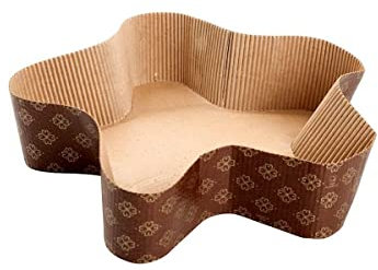 Guardini, Set di 3 Stampi Stella 25x21 cm, Monouso, Quantità max impasto 500 gr, Carta da forno antiaderente, Made in Italy