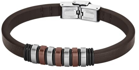 LOTUS STYLE Pulsera Hombre Acero Inoxidable 316L Brazalete de Diseño Sofisticado, Confortable y Resistente al Agua - Pulseras Hombre - Negra 220.00 mm LS1827-2/1 - Regalo de Cumpleaños, Día del Padre