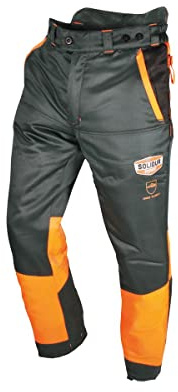 Solidur AUPA - Authentic Type A Klasse 1 Kettensägenhosen - Außergewöhnlicher Komfort und Schutz - Sicheres und funktionelles Design - Größe S - Grau