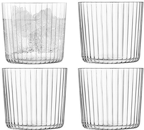 LSA International Gio Line Tumbler 310 ml Clear | Set of 4 | Dishwasher Safe | GI14