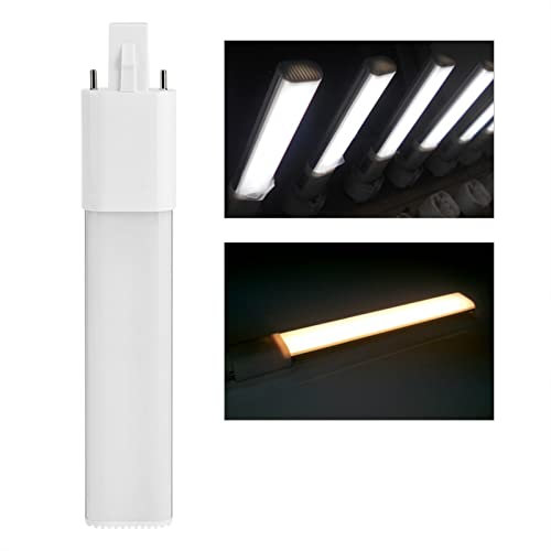 Raguso 6W 2 Pin LED Compact Lamp Horizontal Recessed Tube Light Bulb Lighting Fixtures Fitting for Office ,Bathroom ,Kitchen ,Warehouse(G23 6000k Cool White) Indoor lighting