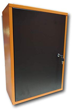 METALLMOBELL – Werkzeugschrank Metall 60x40x20 cm, mit Metallregalen, Wandwerkzeugtafel und Schloss, Aktenschrank Abschließbar, Metallschrank Werkstatt, Abschließbarer Schrank –MB01