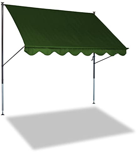 Angerer Freizeitmöbel GmbH Tenda da Sole a Morsetto Standard, Montaggio Senza Fori e tasselli, Ideale per Appartamenti in affitto (Verde, 300 cm)