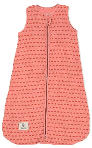 Sterntaler Baby Mädchen Schlafsack Baby Musselin Schlafsack Stay True to Nature - Babyschlafsack, Pucksack Baby, waschbar - Bio - koralle, 110cm