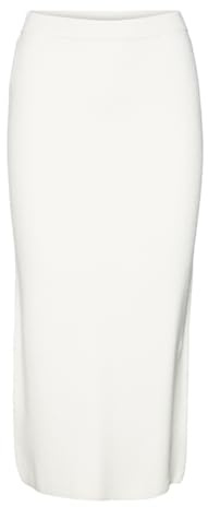VERO MODA Falda Midi para Mujer, Abedul/Detalle: sólido, M