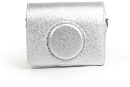 Aisnyho Instant Mini EVO Case,Camera Protective Case Bag for Fujifilm Instax Mini EVO with Shoulder Strap (Silvery)