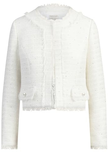 ApartFashion APART Boucle Blazer mit kleinen, eingewebten, silberfarbenen Pailletten