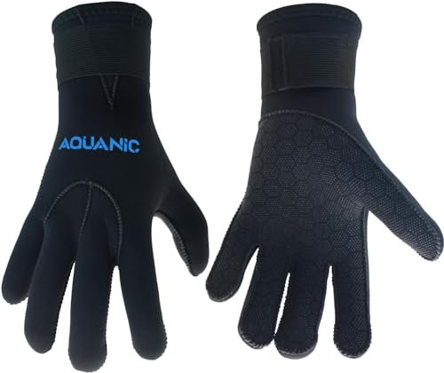nitescuba Neopren Tauchhandschuhe 3mm Neopren Handschuhe für Herren und Damen Anti-Rutsch Wärmender Tauchhandschuhe mit verstellbarem Taillengurt für Schnorcheln Kajakfahren Paddeln (XXL)