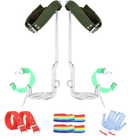 Generisch Baumkletterspikes-Set, Stangenkletterausrüstungsset - Baumarbeitswerkzeug Kletterausrüstung Baumspikes | Starkes tragendes, komfortables Baumkletterwerkzeug zum Klettern auf Bäume,