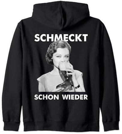 SCHMECKT SCHON WIEDER X Bierstiefel Retro Bier - BACKPRINT Kapuzenjacke