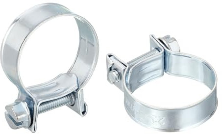 sourcing map 25Pcs Fuel Line Pipe Hose Clamp Clip, 22-24mm Fuel Injection Hose Clamp Adjustable Pipe Hose Clip Tube Clamps for Plumbing Automotive and Industrial