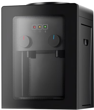 Qussse Elektrischer Wasserspender, 550W 220V Heiß Kalt Dispender für Büro Hause, Wasserkühler Trinkwasser Mini-Desktop-Wasserspender, für 3.5L 5L 10L und 18.9L Wasser in Eimer