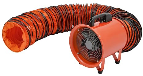 GebläSe Tragbares Kanalschlauch Industrieventilator AxialgebläSe Ventilator BaugebläSe Fan Building Axial Industrie Abluft LüFtergebläSe Bauventilator Motor BaulüFter AxiallüFter Mit 10M Schlauch