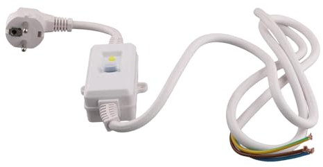 Muuoeou FI-Schutzschalter Steckdose Fehlerstromschutzschalter Stecker mit Kabel,Personenschutz Adapter EU Stecker