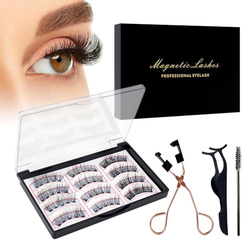 KUIRUNRX® Ciglia magnetiche, Kit Estensione Ciglia, Utilizzato Per Espandere Le Ciglia, Ciglia Finte Cluster, Individuale Lashes Kit Per Principiante A Casa