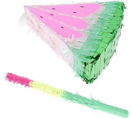 ibasenice 1Satz Wassermelone Pinata Für Geburtstagsfeiern Sommer Party Dekoration Für Enthält Pinata Stick Mexikanische Piñata Für Kreative Feiern