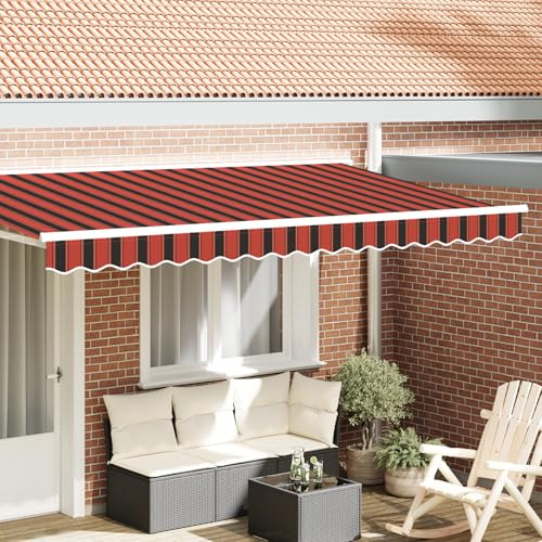 Brokky 42000697 Awning Valance for 4 m Frame Multicolour 3.8x0.2 m Replacement Awning Fabric - Awning Cover Cloth Valance,UV/Water Resistant