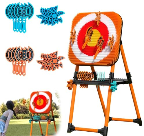 Axe Throwing Game for the Backyard, Foldable Axe Throwing Target Game for Garden Activities, Ideal for Parent-Child Families, Outdoor Relaxation