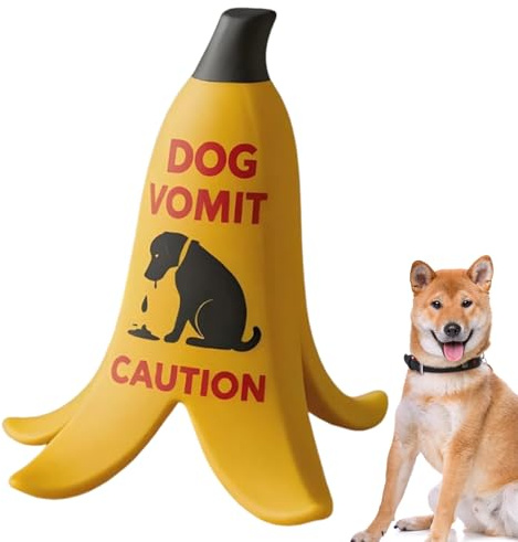 Senermter Cartel De Advertencia De Vómito De Gato | Divertido Decoración Escritorio - Decorativo Escritorio Forma Cáscara Plátano Advertencia Mascotas Sala Dormitorio Estudio