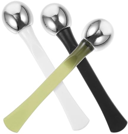 Augenmassage Stäbchen 3 Stück Zinklegierung und Kunstharz | Augencreme und Gesichts Make Up, Kompakt Tragbar, für Tasche oder Hosentasche