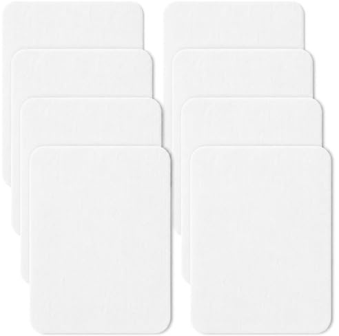 8 Stück Bügelflicken für Kleidung, Selbstklebende Weiße Stoff-Bügelflicken | für Hosen, Jacken, Mäntel Reparatur (12×9,5 cm)