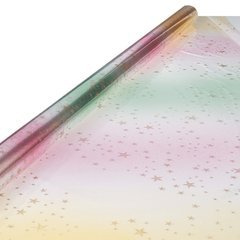Geschenkfolie irisierend mit Sternen