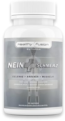Kein+Schmerz Healthy Fusion | Gelenkpräparat | Glucosamin, Chondroitin & MSM | Lindert Schmerzen, verbessert Beweglichkeit und Flexibilität | Natürlich entzündungshemmend | 90 Kapseln