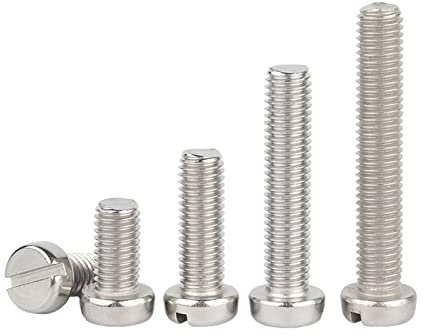 BELLAY Schlitz-Flachkopf-Maschinenschraube Rundkopfschraube Edelstahl 304 M1.6 M2 M3 M4 M5 M6 M8 (Color : 30mm (10pcs), Size : M8)