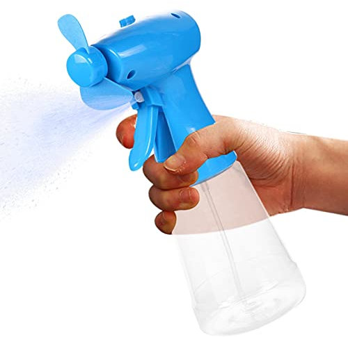Misting Fan - Personal Fan Travel,Water Bottle Sprayer Fan, Battery Operated, Use As A Desktop, Hand Held Fan