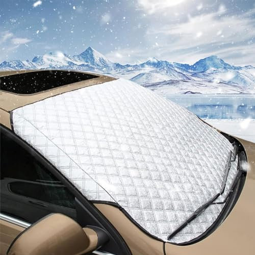 Frontscheibenabdeckung Kompatibel Mit SE-at Alhambra 7seat 2012-2018, Scheibenabdeckung Auto Winter Sommer Windschutzscheibe Abdeckung Faltbare, 147×116cm