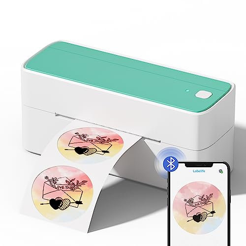 Phomemo 241BT Etikettendrucker DHL, Bluetooth Thermodrucker, Label Printer für Barcode Versandetiketten Kompatibel mit Ebay, Amazon, Etsy, Shopify, UPS, Grüne