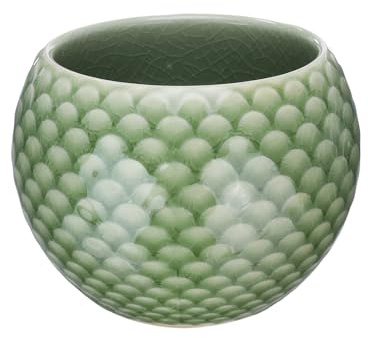 QUARKZMAN Handgefertigte Teeschalen 150ml / 5oz Gong Fu Tee Set Grün | Chinesische Japanische Teetasse Keramik, für Büro Zuhause Geschenke