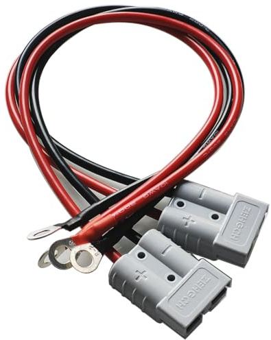 GTIWUNG Batterieanschluss Stecker 50A, 600V Kabel Ladestecker mit O-Ring Batterie-Anschlusskabel 10AWG 50CM, Akku Steckverbinder Schnellanschluss Stecker, Anhänger-Windenstecker