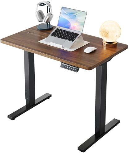 HUANUO 80 x 48 cm Standing Desk with 4 Memory Height Settings, Sit Stand Up Desk for Home Office & Computer Workstation