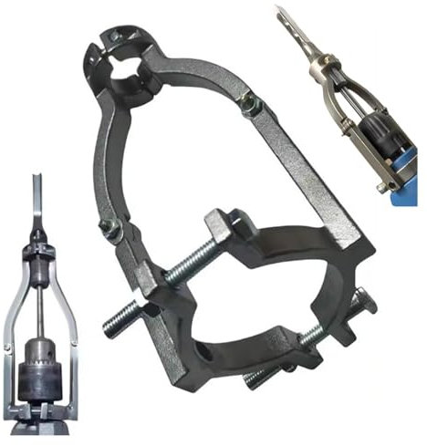 Square Hole Drill Bit Adapter for Bench Drill Or Hand Drill,Mortising Attachment for Drill Press,Easily Install Drill Attachment,Tenon Drill Bits Fixing Bracket Power Tool Accessory for Drill Machines