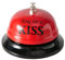 Ring for a Kiss - Campana de mesa (8,5 cm de diámetro), color rojo y negro