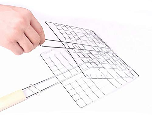 Aramox Panier de Grillade Barbecue, Gril Portable de qualité pour la Cuisson Facile, Polyvalent pour le Poisson et les Légumes avec Protection et sécurité Thermique, Conception Compacte et élégante