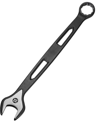 QUARKZMAN Llave Combinada Métrica 32mm Extra Larga De 12 Puntos Con Boca Y Extremo Abierto De Acero Al Carbono Doble Extremo Grado Industrial Para Automóviles Muebles Maquinaria Negro