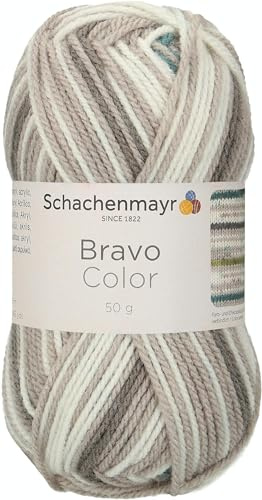Schachenmayr Bravo Color 9801421-02108 nebel Handstrickgarn, Häkelgarn