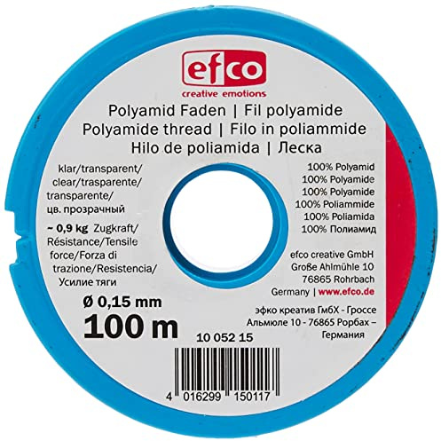 EFCO Zugkraftfaden, Polyamid, klar, 0,9 kg, 0,15 mm Durchmesser, 100 m