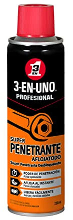 3 EN UNO Profesional 34528 - Super Penetrante aflojatodo en Spray, Transparente - 250 ml