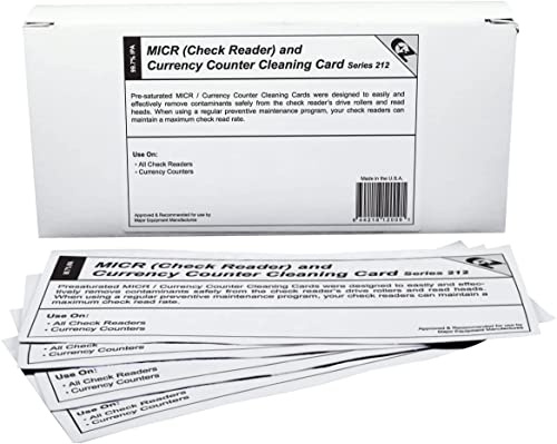 Waffletechnology 4K2-MICRB25 MICR/Check Reader/Currency Counter Cleaning Cards (100 Cards)